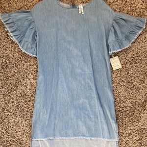 Women’s Ruffle Sleeve Jean Dress